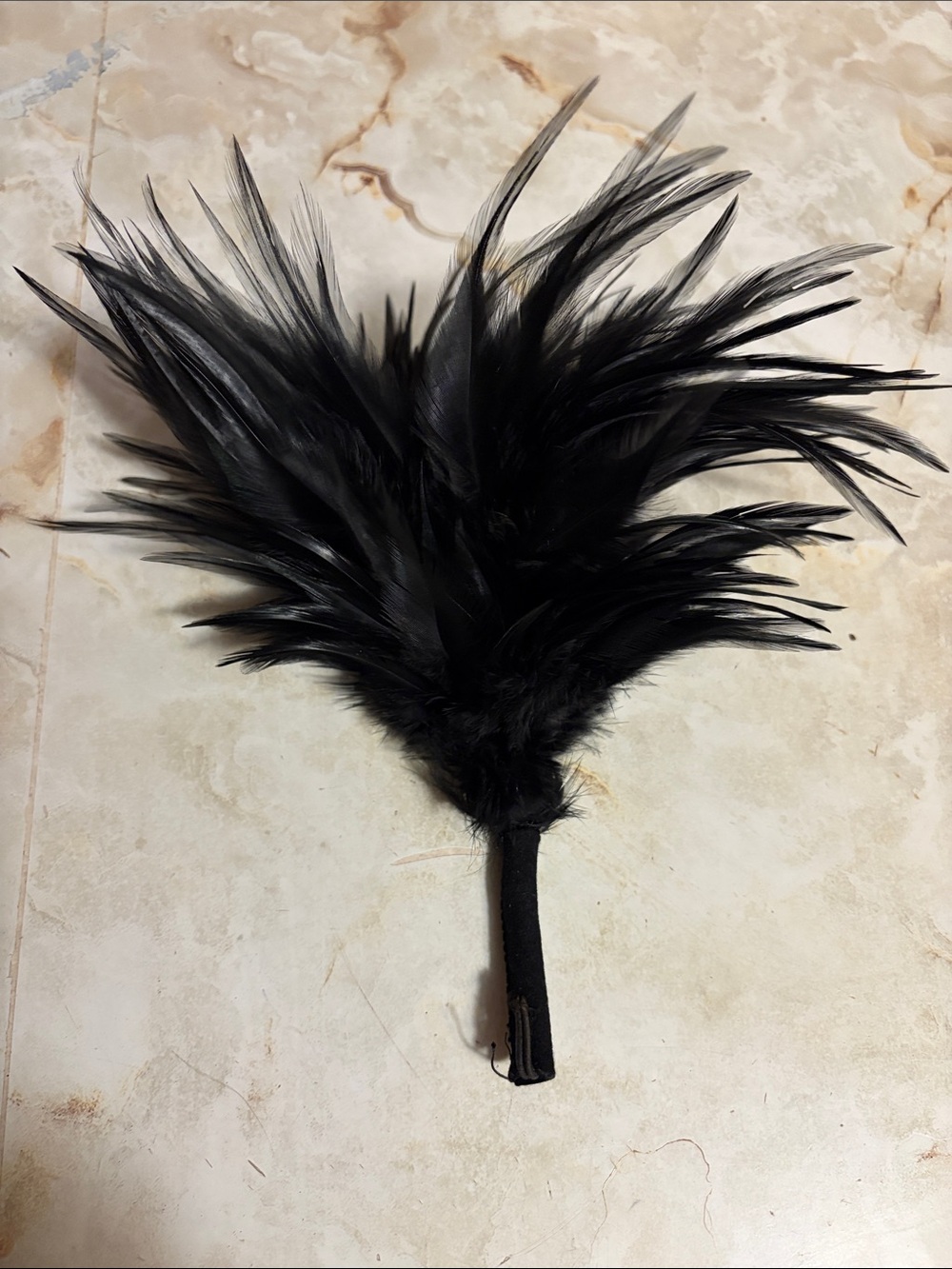 Black Feather Accessory -Hat Boutonniere Outfit Costume